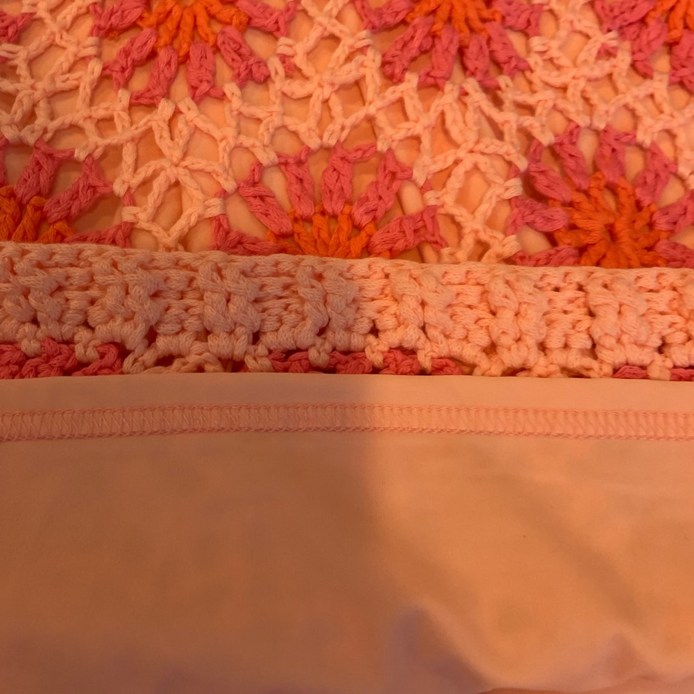 J. Marie Caysie Crochet MIDI Sleeveless Pink Floral Boho Dress Small MSRP $282 - Picture 6 of 12